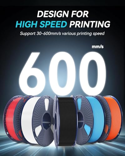 SUNLU High Speed PETG 3D Printer Filament 1.75mm, 1kg Spool, Black - color: 1000g Black, size: 1KG