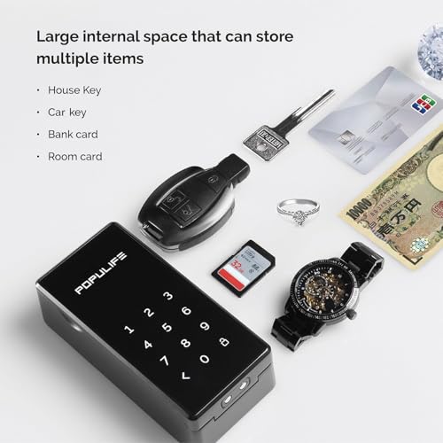 Smart Key Lock Box for Outside, Wireless Lock Box for House Keys, Hide a Key Outdoor, Electronic Digital Lockbox for Realtor Airbnb Smart Bluetooth Lockbox, Work Offline