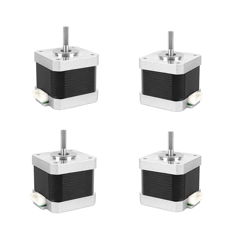 (Pack of 4pcs) NEMA17 Stepper Motor High Torque Bipolar DC Step Motor Kit by MOTOU