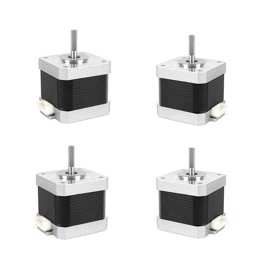 (Pack of 4pcs) NEMA17 Stepper Motor High Torque Bipolar DC Step Motor Kit by MOTOU