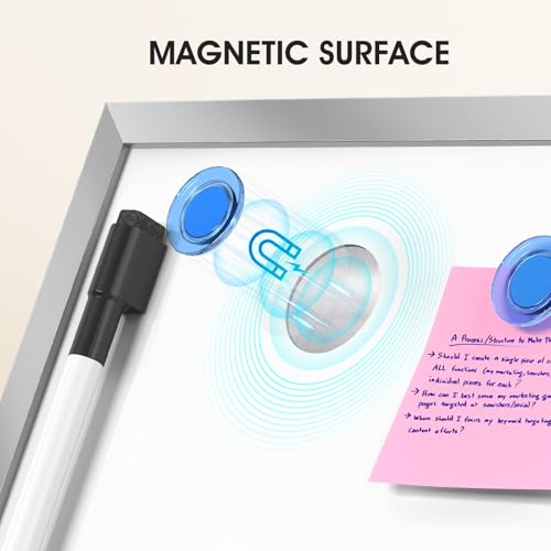 MaxGear Small White Board with Stand, 10" x 10" Double-Sided Whiteboard (Pack of 4) - size: 10"W x 10"H (Pack of 4)