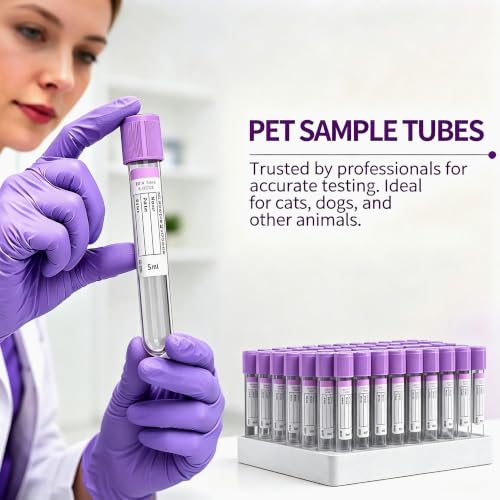 100 Pcs 3ml Plastic Tubes with Purple Caps for Laboratory Use - color: Purple-3ml-100
