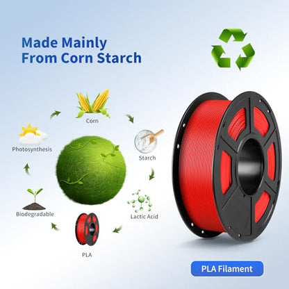 ANYCUBIC 3D Printer Filament Multicolor PLA Bundle 4KG - color: 4*1kg Pla (Black & Red & Green & Blue)