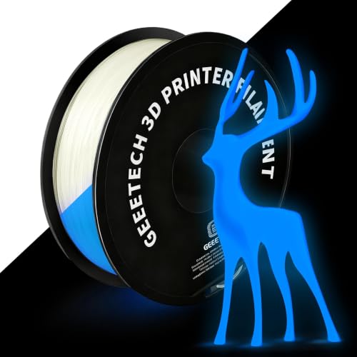 Geeetech Glow in The Dark PLA Filament 1.75mm Glow Blue1KG for Bambu AMS - color: 1kg Glow in Dark Blue