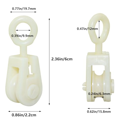 10PCS Plastic Mini Pulley Snatch Rigging Blocks for DIY School Pulley Frame Project Wire Amateur Radio Loop Antennas