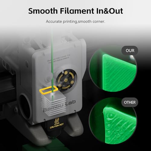 Original Bamboo Lab A1/A1 Mini 0.4mm Hotend,High Temp&Fast Speed Hardened Steel Nozzle+Heating Block Integrated Structure Hot End Compatible with Bambu Lab A1 and A1 Mini 3D Printers - color: 0.4mm Hardened Steel Hotend