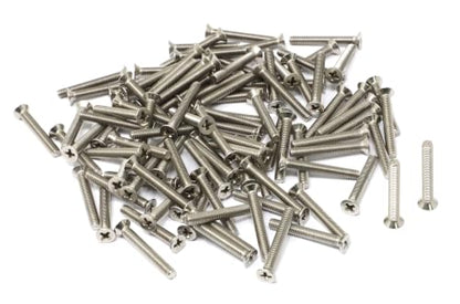 iexcell 100 Pcs M3 x 22mm Thread Pitch 0.5 mm Stainless Steel 304 Phillips Drive Flat Head Countersunk Screws Bolts, Bright Finish - size: M3 x 22mm