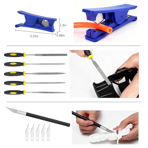 80-in-1 3D Printer Tools Kit with Cutting Mat, Storage Bag, Nozzle Cleaner, Deburring Tool, Tweezers, Pliers, Scrapers, Blades – Complete Accessories Set for FDM/SLA 3D Print Cleaning & Finishing