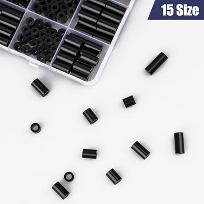 WEGOUP 330 Pcs Black Nylon Electrical Outlet Spacers Kit - color: 330pcs