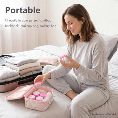 3 Gram Sample Containers 100 Count Empty Lip Balm Containers with Labels - color: Pink