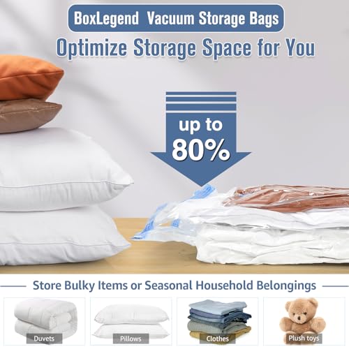 BoxLegend Vacuum Storage Bags with 1500mAh USB Electric Pump 22 Combo-2XXL, 5XL, 5L, 3M, Travel (4S, 3XS) Thickened Vacuum Seal Bags for Clothing, Space Saving for Coats, Quilts, Blankets, Pillows - size: 22 Combo - Electric Pump