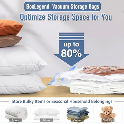 BoxLegend Vacuum Storage Bags with 1500mAh USB Electric Pump 22 Combo-2XXL, 5XL, 5L, 3M, Travel (4S, 3XS) Thickened Vacuum Seal Bags for Clothing, Space Saving for Coats, Quilts, Blankets, Pillows - size: 22 Combo - Electric Pump