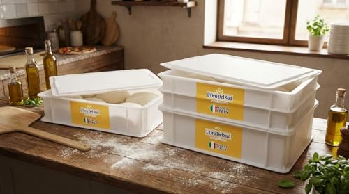 L'Oro Del Sud Commercial Dough Proofing Box Tray with Lid, White, 2 Trays - size: 2 Pack