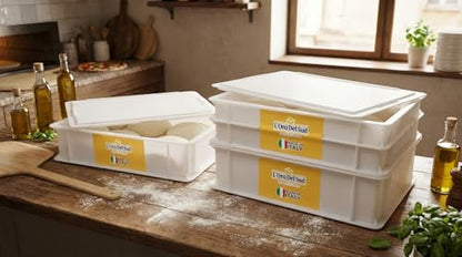 L'Oro Del Sud Commercial Dough Proofing Box Tray with Lid, White, 2 Trays - size: 2 Pack