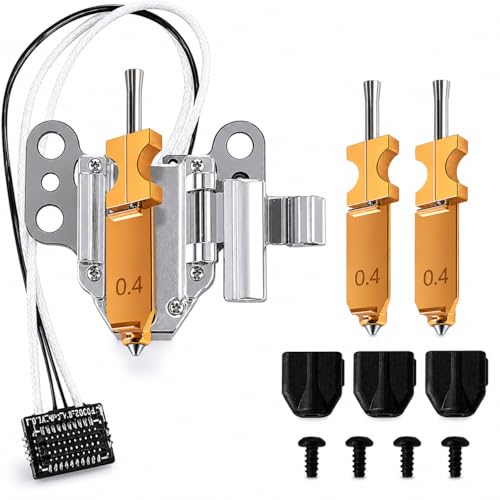 3PK 0.4MM AD5X Nozzle Hardened Steel Kit and 1PK Hotend Heating Assembly - style: 3 Set