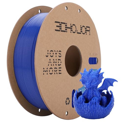 3DHoJor PLA Filament 1.75mm,3D Printer Filament,1kg Cardboard Spool (2.2lbs),Dimensional Accuracy +/- 0.03 mm,Vacuum Packaging,Odor Free, Clog Free,Fit Most 3D FDM Printer,Blue - color: Blue