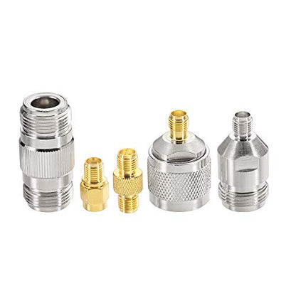 SUPERBAT SMA Male to N Male RF Coaxial Coax Cable 12inches + 5pcs RF Coax Adapter Kit, SMA-N Cable + SMA to N Male/Female Adapter KIT for Cell Antenna Router 3G 4G LTE Ham Antenna etc - size: 12 inches