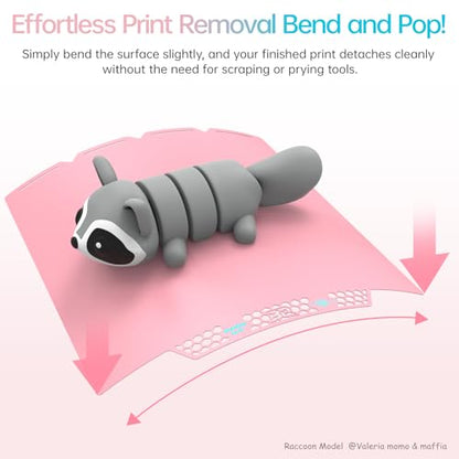 BIQU CryoGrip Pro Glacier Build Plate for Snap-Maker U1 3D Printer - color: Glacier-Pink, size: 276*301MM-U1, style: Glacier