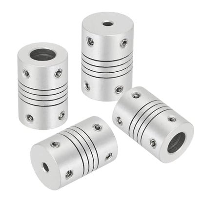 uxcell 4Pcs Flexible Couplings 3mm to 8mm Aluminum Alloy Joint Connector - size: 3mm to 8mm, style: D16 x L23mm