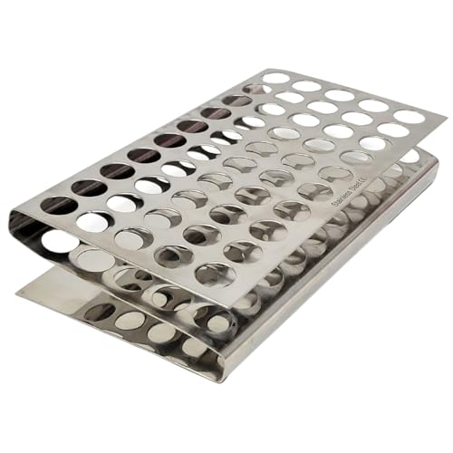 Stainless Steel Test Tube Rack Z-Shaped Pipette Holder Lab Stand with 50 Holes Three-Tier Design for 16mm Diameter Tubes Science Research Supplies Laboratory Organization Provides Efficient Storage