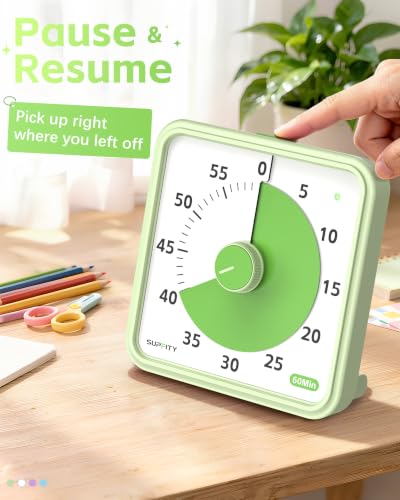 8-Inch Large Visual Timer for Kids 60-Minute Classroom Timer Magnetic - color: Green-green