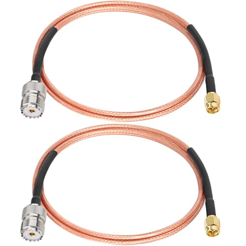 XRDS -RF SMA Male to SO239 RG316 Cable 4FT 2PCS- SMA Male to SO239 UHF Female Antenna Cable - High Performance Low Loss - for Ham Radio, CB Radio, Antenna, Receiver, Transmitter - size: 4FT