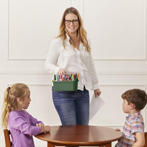 ECR4Kids 4-Compartment Small Storage Caddy Organizer, 6-Pack, Earthtone - color: Earthtone