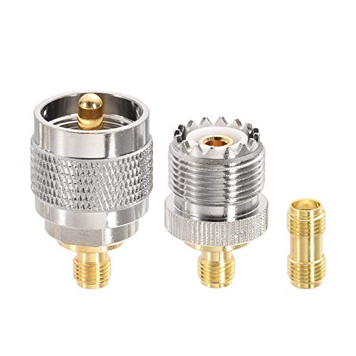 Superbat SMA Male to SO239 RF Coaxial Coax Cable 6inches + 3pcs Adapter Kit, SMA to UHF Cable + SMA to SO239/PL259 Adapter Kit for RF Applications/CB Radio/Handheld Radio Antenna/Walkie Talkie etc - size: 6 in