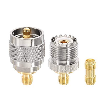 Superbat SMA Male to SO239 RF Coaxial Coax Cable 6inches + 3pcs Adapter Kit, SMA to UHF Cable + SMA to SO239/PL259 Adapter Kit for RF Applications/CB Radio/Handheld Radio Antenna/Walkie Talkie etc - size: 6 in
