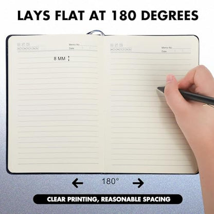 Aodaer 30 Set Lined Notebook Journals with Pens A5 Notebooks 100 GSM College Ruled Hardcover Notebook PU Leather Notepad with Pen Holder for Office School, 5.7 x 8.3 Inches, Navy Blue - color: Navy Blue
