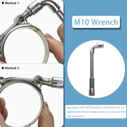 2 Pack 2.25 Inch T Bolt Hose Clamps 64-72mm, Heavy Duty Stainless Steel Turbo Intercooler Clamps for Diesel Truck Intake Marine Radiator - size: 64-72mm(2.5"-2.83") 2Pcs