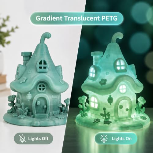 iSANMATE Translucent PETG 3D Printer Filament 1.75mm Landscape Gradient - color: Translucent Landscape