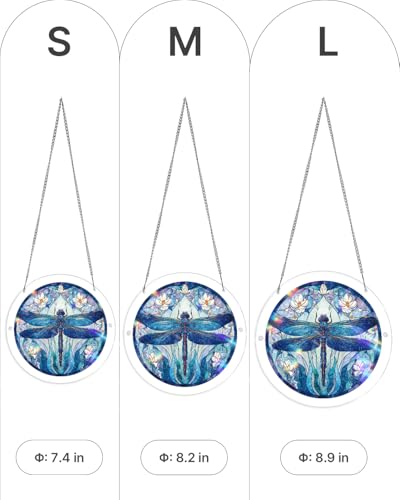 KaayeeWood Acrylic Suncatcher Puzzle, Moonlit Dragonfly-8.2 in - color: Moonlit Dragonfly, size: 8.2 in