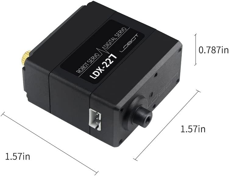LewanSoul LDX-227 Full Metal Gear Standard Digital Servo with 17kg High Torque Dual Ball Bearing for Robot(Control Angle 270) - size: Control Angle 270°