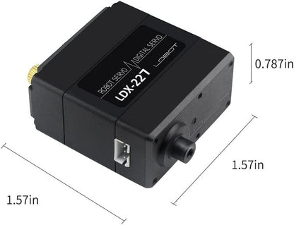 LewanSoul LDX-227 Full Metal Gear Standard Digital Servo with 17kg High Torque Dual Ball Bearing for Robot(Control Angle 270) - size: Control Angle 270°