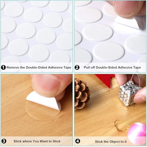 JANYUN 560 Pcs Sticky Dots,20 mm Round Putty Clear Tack Adhesive Dots - size: 20mm Round