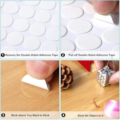 JANYUN 560 Pcs Sticky Dots,20 mm Round Putty Clear Tack Adhesive Dots - size: 20mm Round