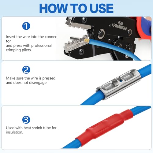 420PCS Non Insulated Butt Connectors Kit, Tinned Copper Wire Connectors, 24-8 AWG Crimp Connectors, Uninsulated Butt Connector Terminals for Automotive, RV, Marine, Trailer, Car Audio Wiring - style: 420 PCS Non Insulated Connectors