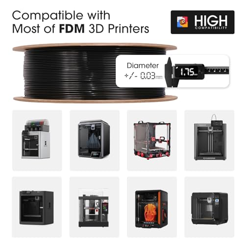 eSUN PLA+ Filament 1.75mm, 3D Printer Filament PLA Plus, Dimensional Accuracy +/- 0.03mm, 1KG Spool (2.2 LBS) 3D Printing Filament for 3D Printers, Cold White - color: A-cold White, size: 1KG