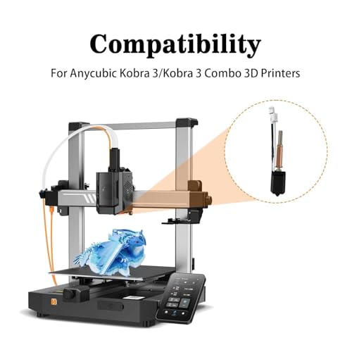 IdeaFormer-3D Upgraded 24V 60W Kobra 3/Kobra 3 V2 Hotend, Print Head Extruder Hotend Integrated Throat Heating Block Kit for Anycubic Kobra 3, Kobra 3 V2 Combo 3D Printers