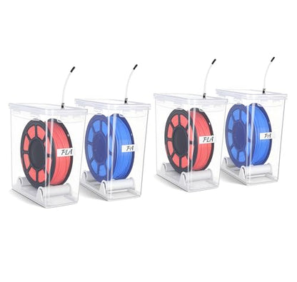 3D Printing Filament Storage Box, with Spool Holders(5.8L, 4 Pack)