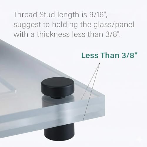 Lantee 20pcs Black Sign Standoff Screws, Stainless Steel Wall Mount Standoff Holders, Heavy Duty for 1/2" Thick Acrylic/Glass 1/2" x 1"(12x25mm) - color: Black, size: 1/2" x 1" / 12 x 25mm