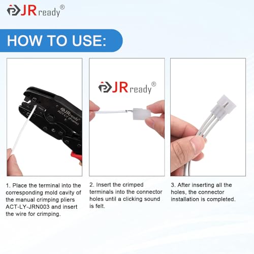 JRready ST6423 MLX 2.13mm Diameter Crimp Terminals, Pin and Sockets 14-20AWG, Compatible with Molex MLX Male & Female Crimp Terminals (50 Pair) - size: MLX 50Pair Terminal Kit