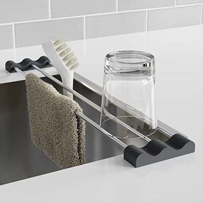 Tomorotec Adjustable Over-The-Sink Kitchen Rack, BPA-Free, Black - color: Black