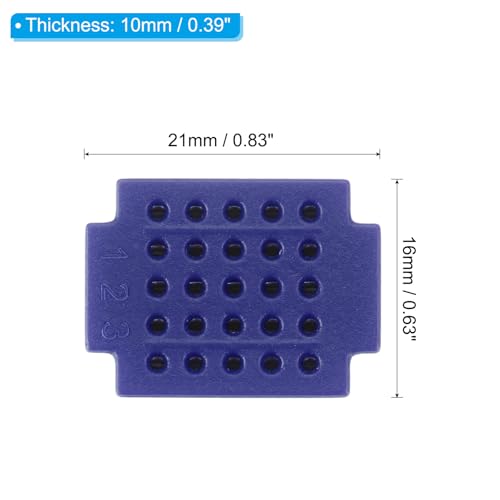 PATIKIL 4pcs Mini Breadboard, Solderless Breadboard Small Breadboard 25 Tie Points Prototype PCB Bread Board Electronics Kit Plates, ZY-25, Blue - color: Blue