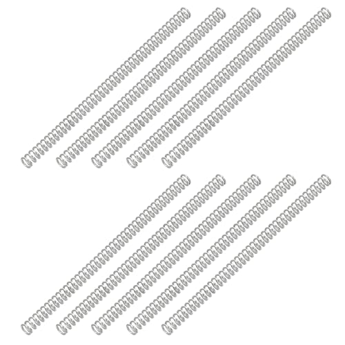 PATIKIL Compression Spring, 0.3mm Wire Dia x 2mm OD x 35mm L, 10 Pcs 304 Stainless Steel Mechanical Extension Small Springs Pen Springs Assortment Kit for Shop and Home Repairs - size: 0.3x2x35mm