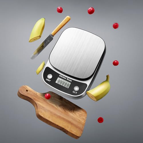 GRAM PRES Food Kitchen Scale Digital Weight Grams and Oz 10kg/1g - color: Silver-K1905-10kg