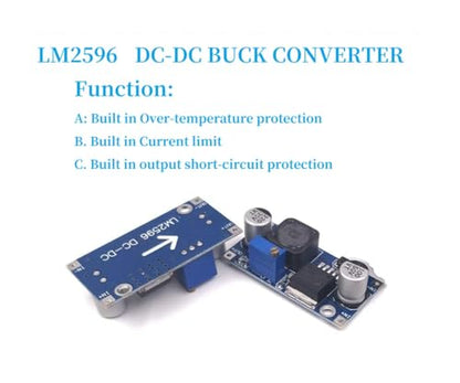 LM2596 DC-DC Buck Converter Step Down Module 3.0-40V to 1.5-35V Adjustable Voltage Regulator Electronic Voltage Stabilizer Power Supply (Power Converter 2pcs)