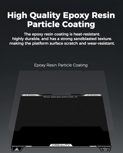 Creality Official K1 SE/K1C Build Plate, 235x235mm Epoxy Resin Surface Magnetic Flexible Spring Steel Bed Plate for K1/Ender 3/3 V2/3 V3/3 V3 KE/3 V3 SE (Without Magnetic Base) - color: Epoxy Resin Black, size: K1C/K1SE