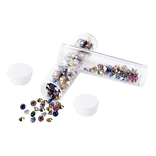 Craftdady 50pcs Transparent Clear Plastic Empty Storage Tubes Bead Container Set Test Bottles Organizers Boxes with Lid, 2.16x0.59 (55x15mm) - color: 50 Tubes, 55x15mm, Clear